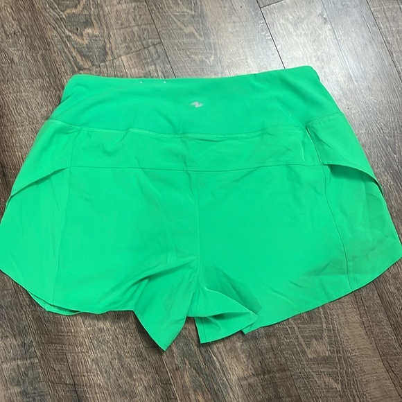 Women's Green Athletic Shorts - Picture 2 of 3